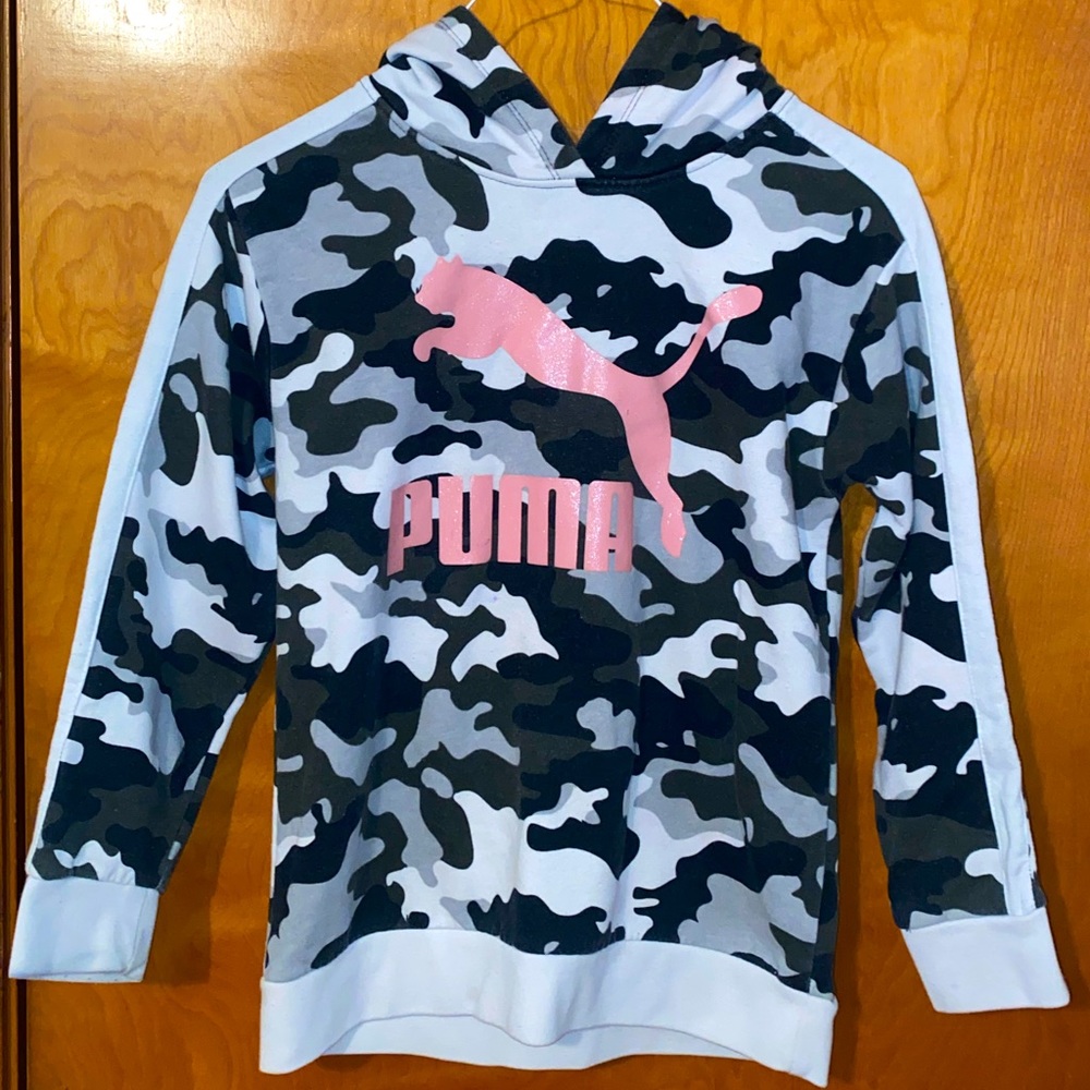 Girls Puma Camouflage Hoodie
